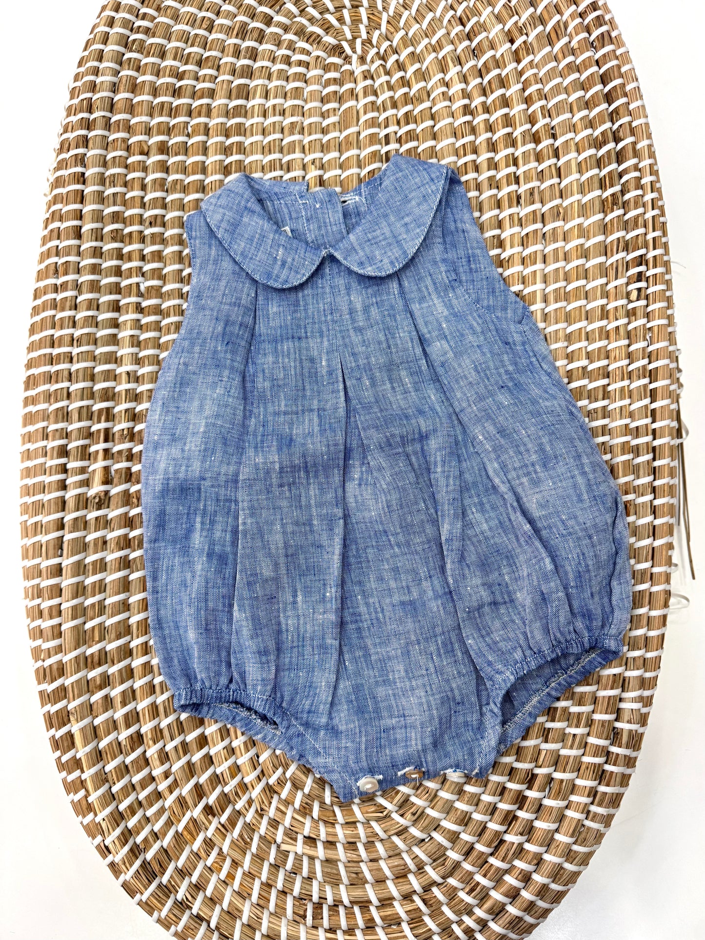 Pagliaccetto lino denim scuro
