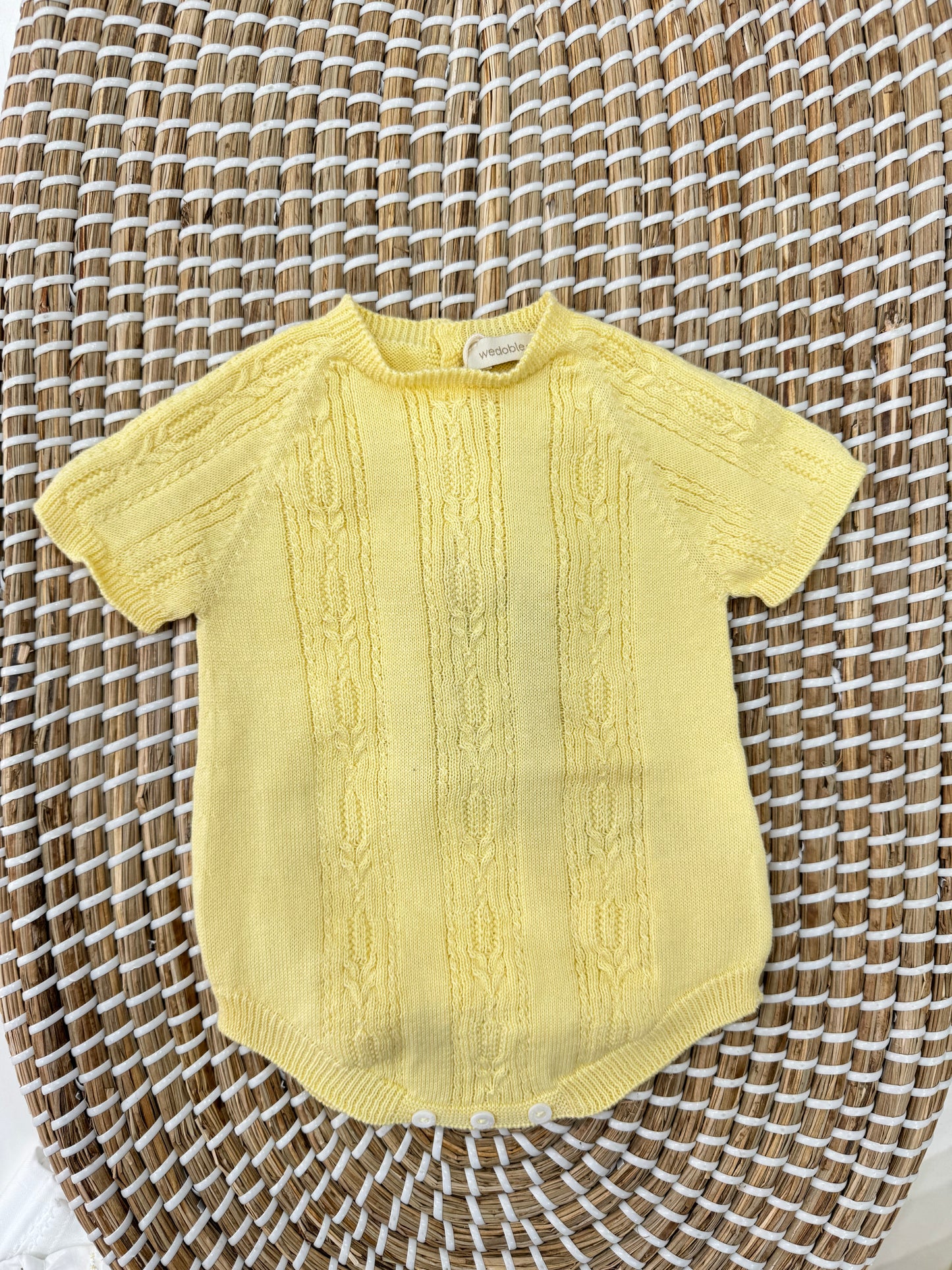 Pagliaccetto ricamo giallo