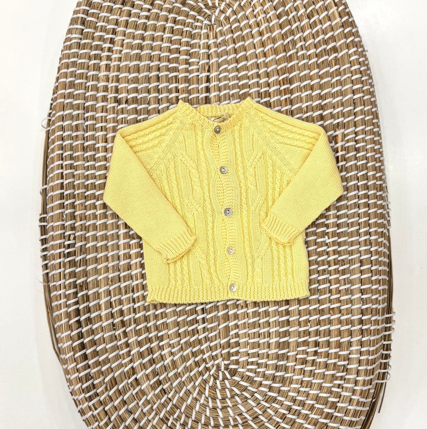 Cardigan Treccia Giallo