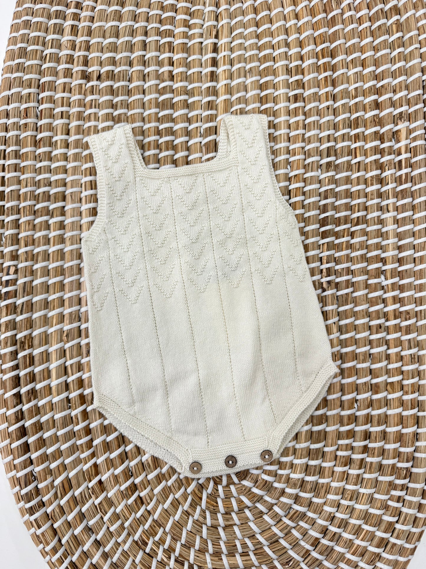 Pagliaccetto traforato panna