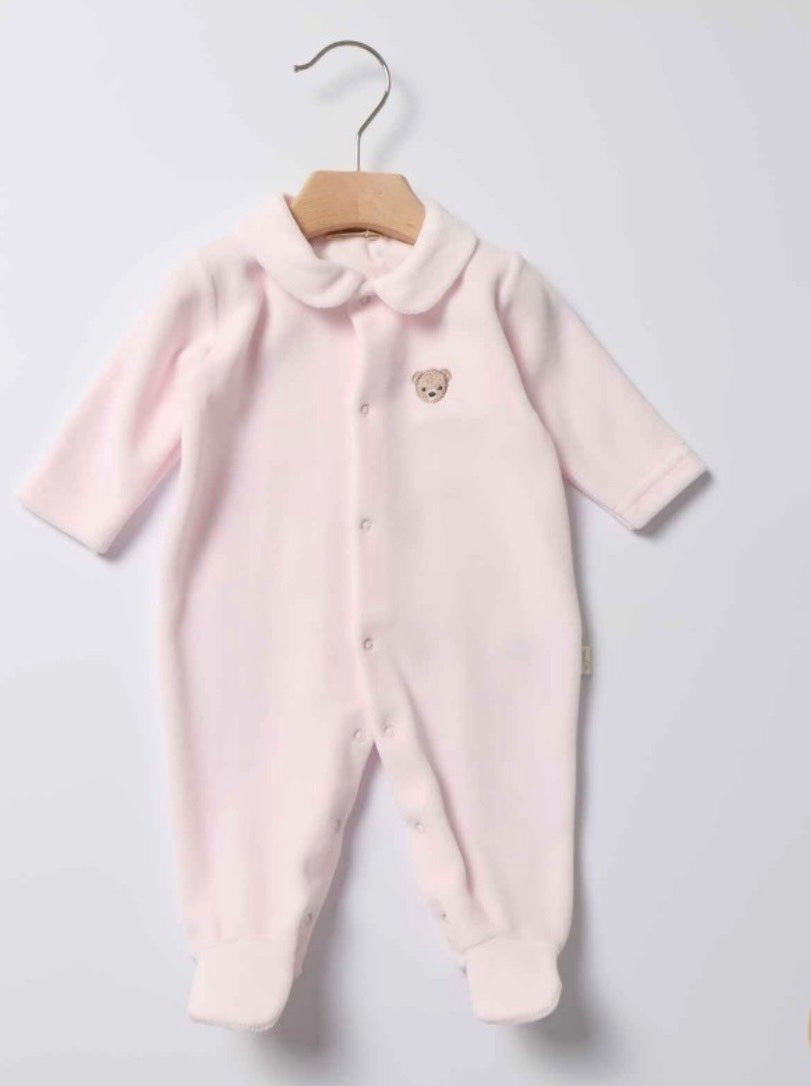 Tutina ricamo orsetto rosa