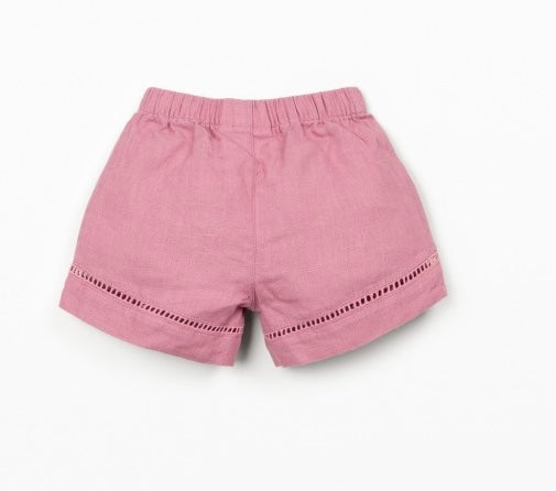 Shorts di lino Rosa