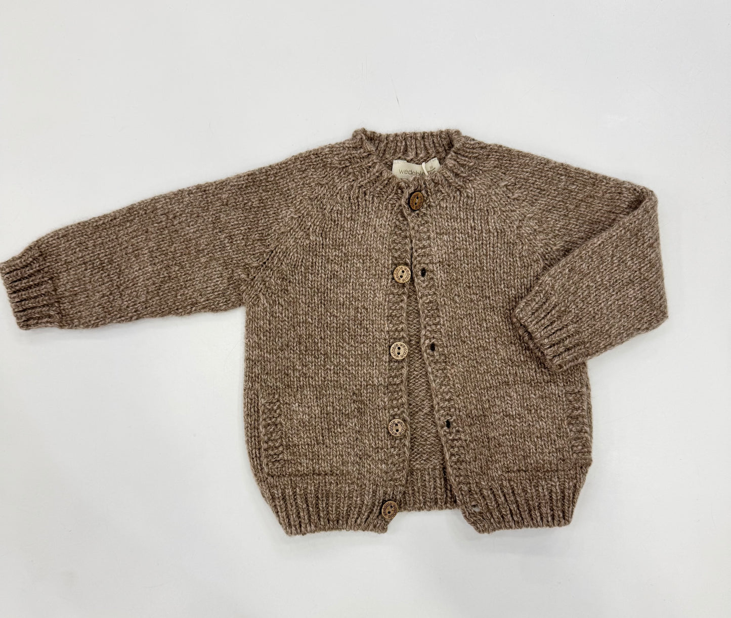 Cardigan wedoble nocciola