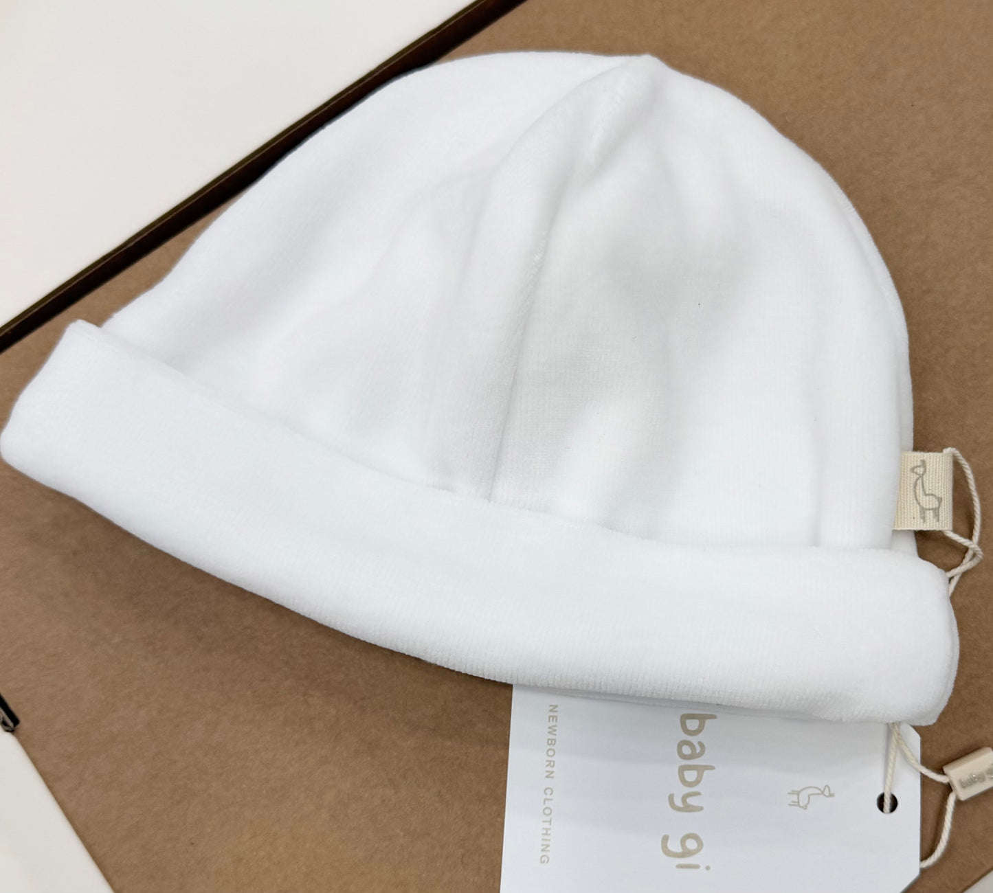 Cappellino ciniglia BabyGi bianco