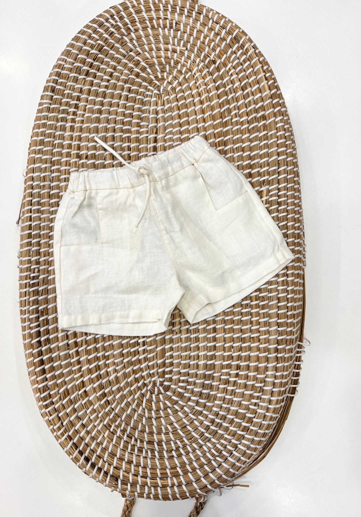 Pantaloncino in Lino Panna
