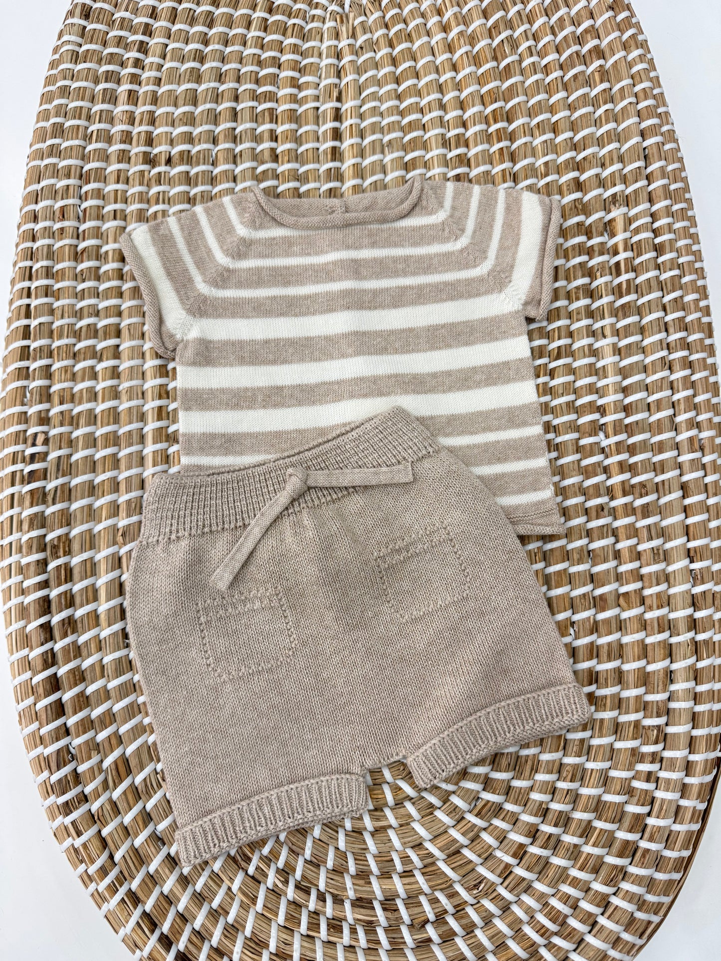 Coordinato Righe beige