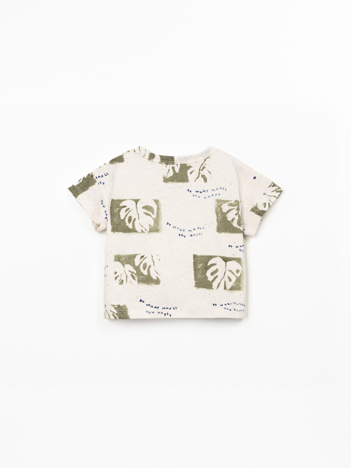 T-shirt con stampa monstera