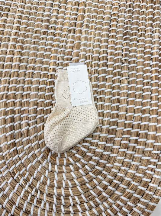 Calzini traforo beige