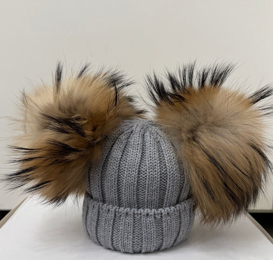 Cappello doppio PonPom