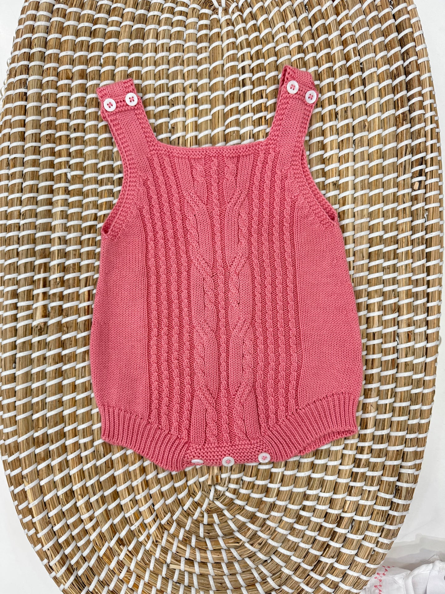 Salopette treccia rosa medio