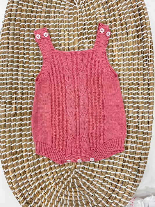 Salopette treccia rosa medio