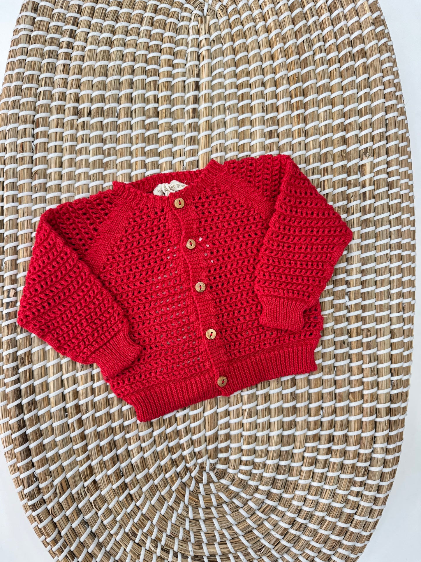 Cardigan Uncinetto Red