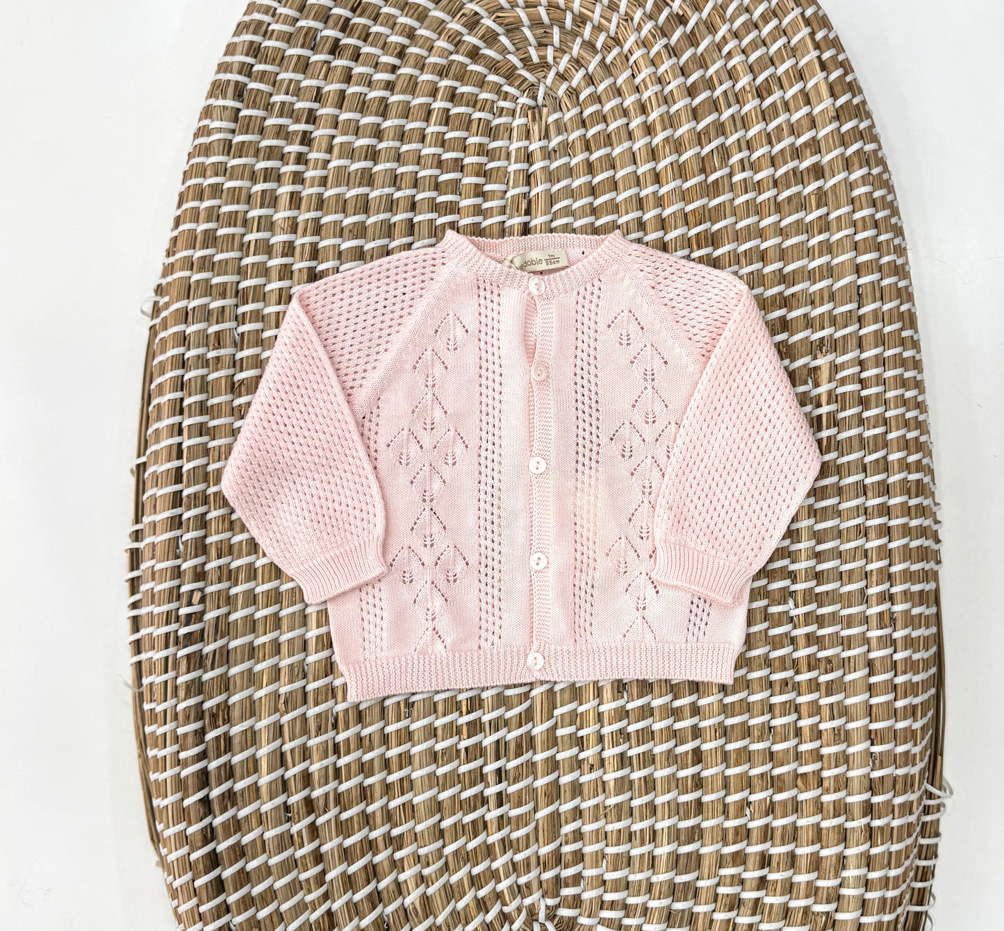 Cardigan Traforo Rosa