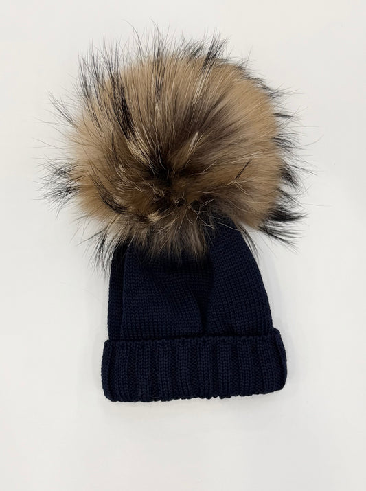 Cappello PonPom Blu