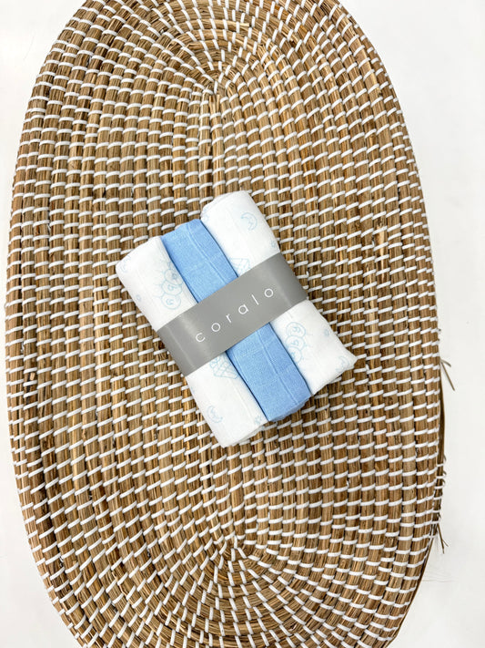 Set mussole azzurro