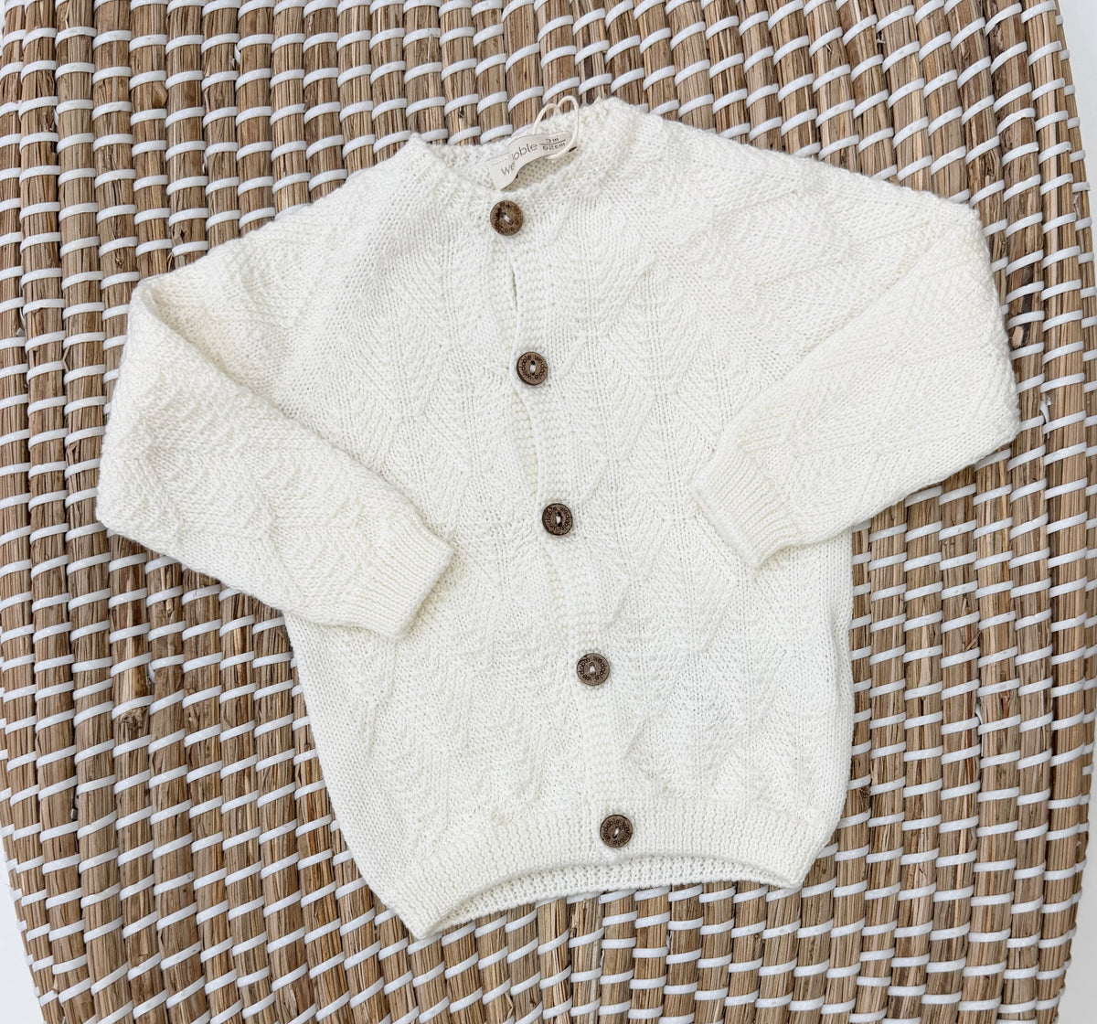 Cardigan wedoble panna