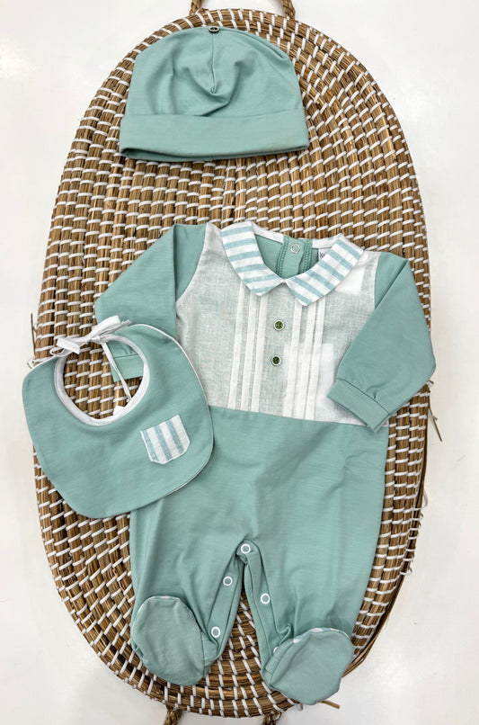 Tutina verde righe