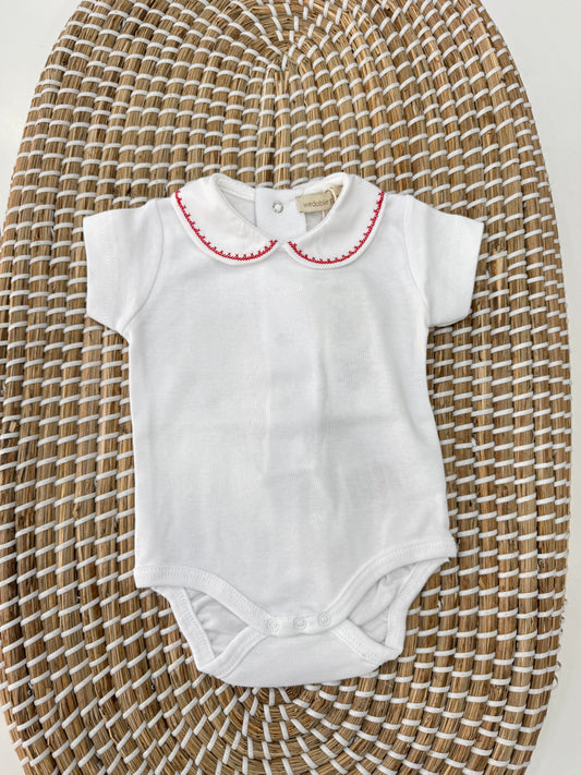 body Collo polo rosso