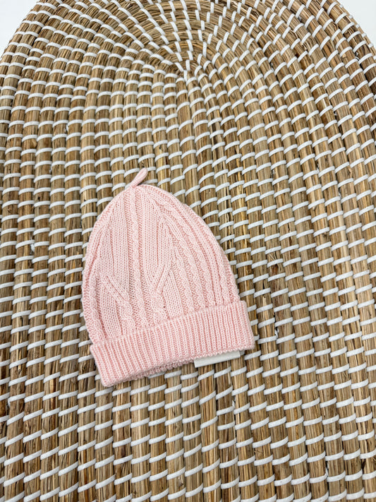 Cappello treccia rosa