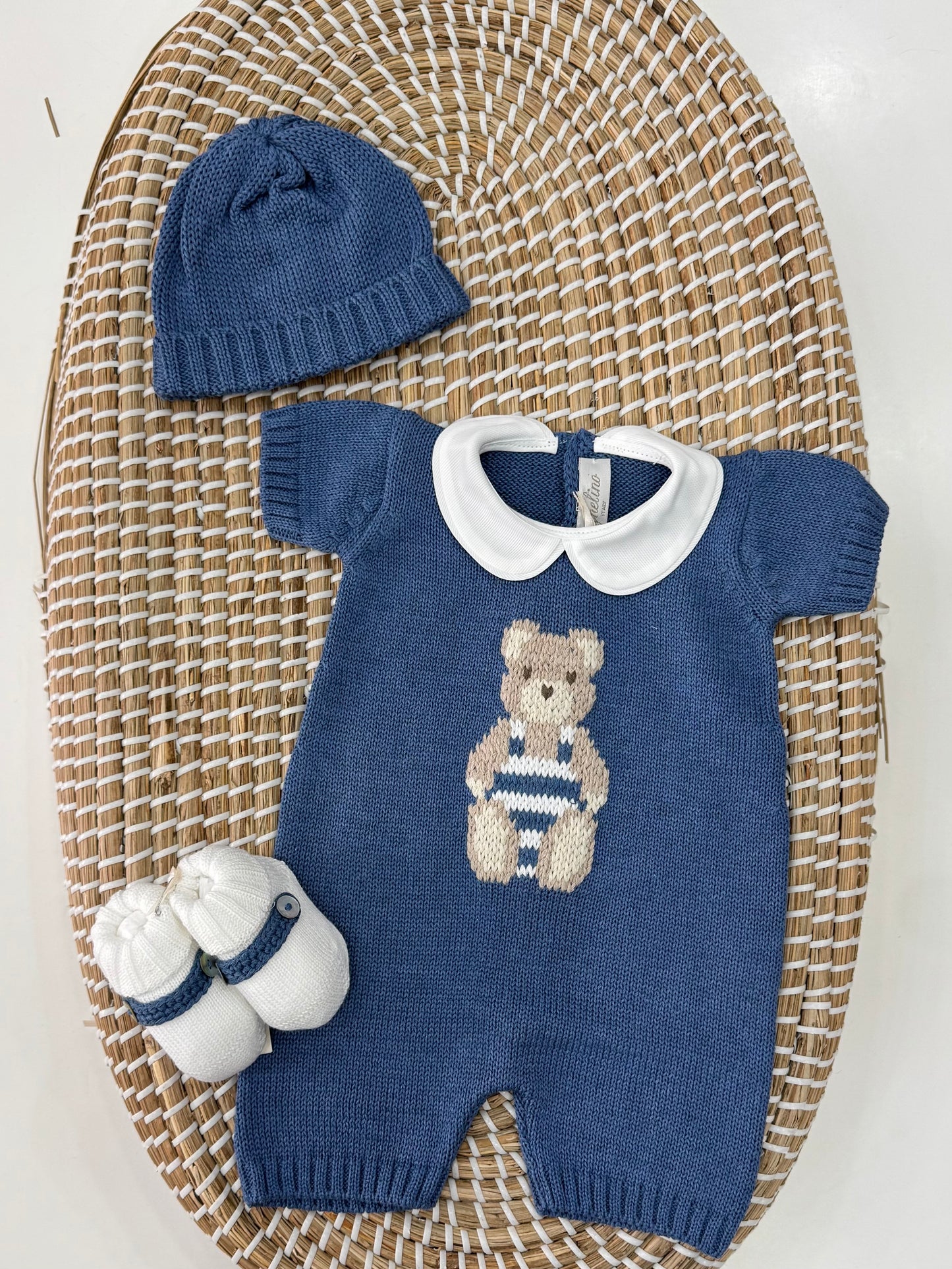 Set nascita Orso Denim