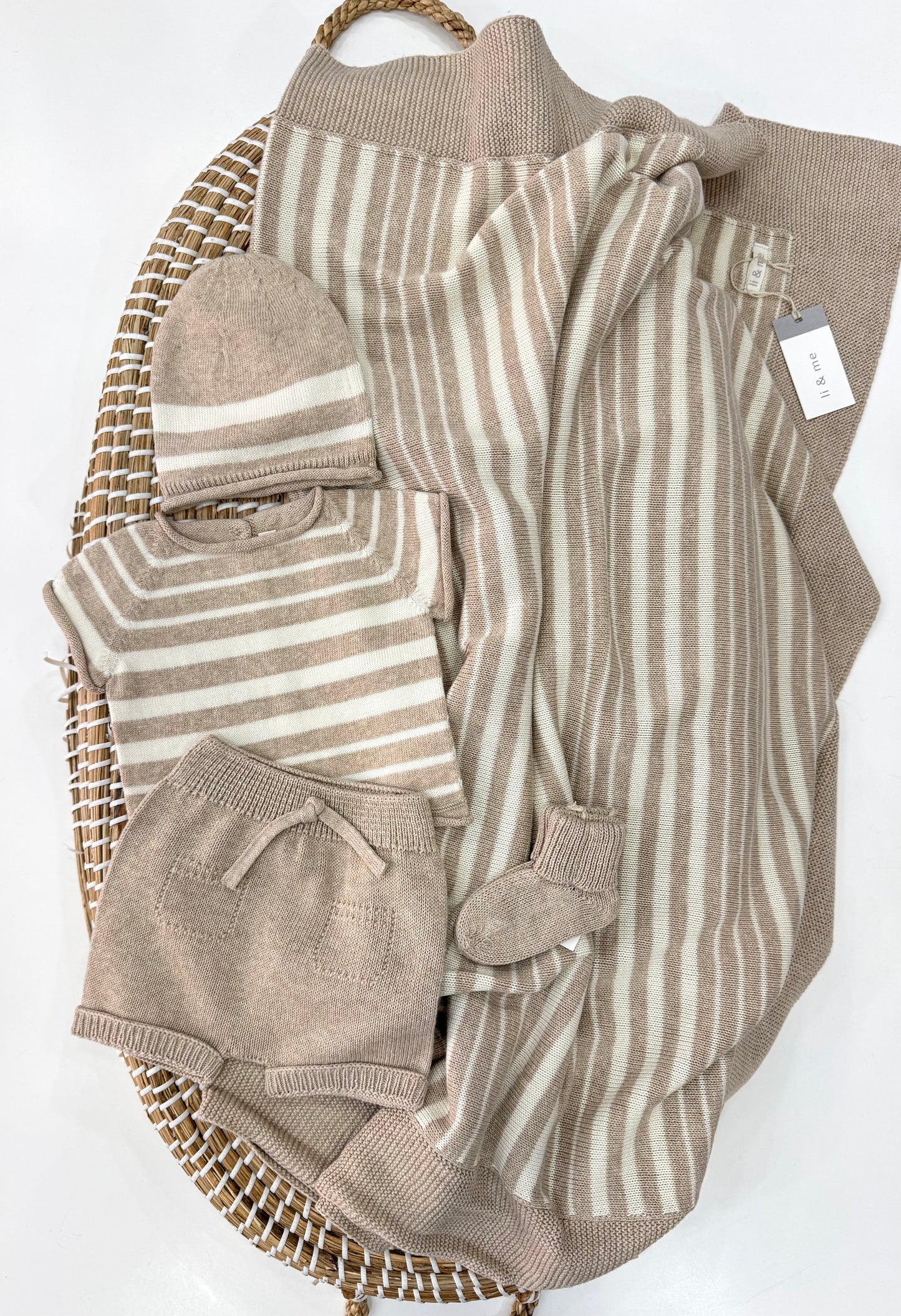 Coordinato Righe beige