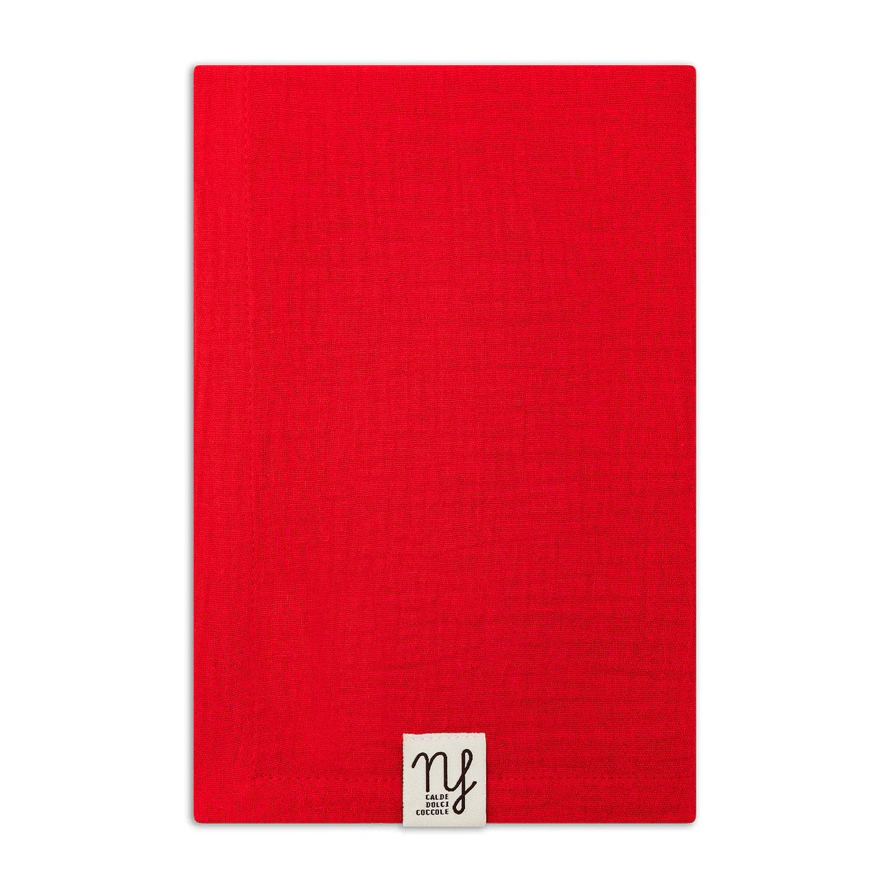 Mussola in cotone rosso rubino