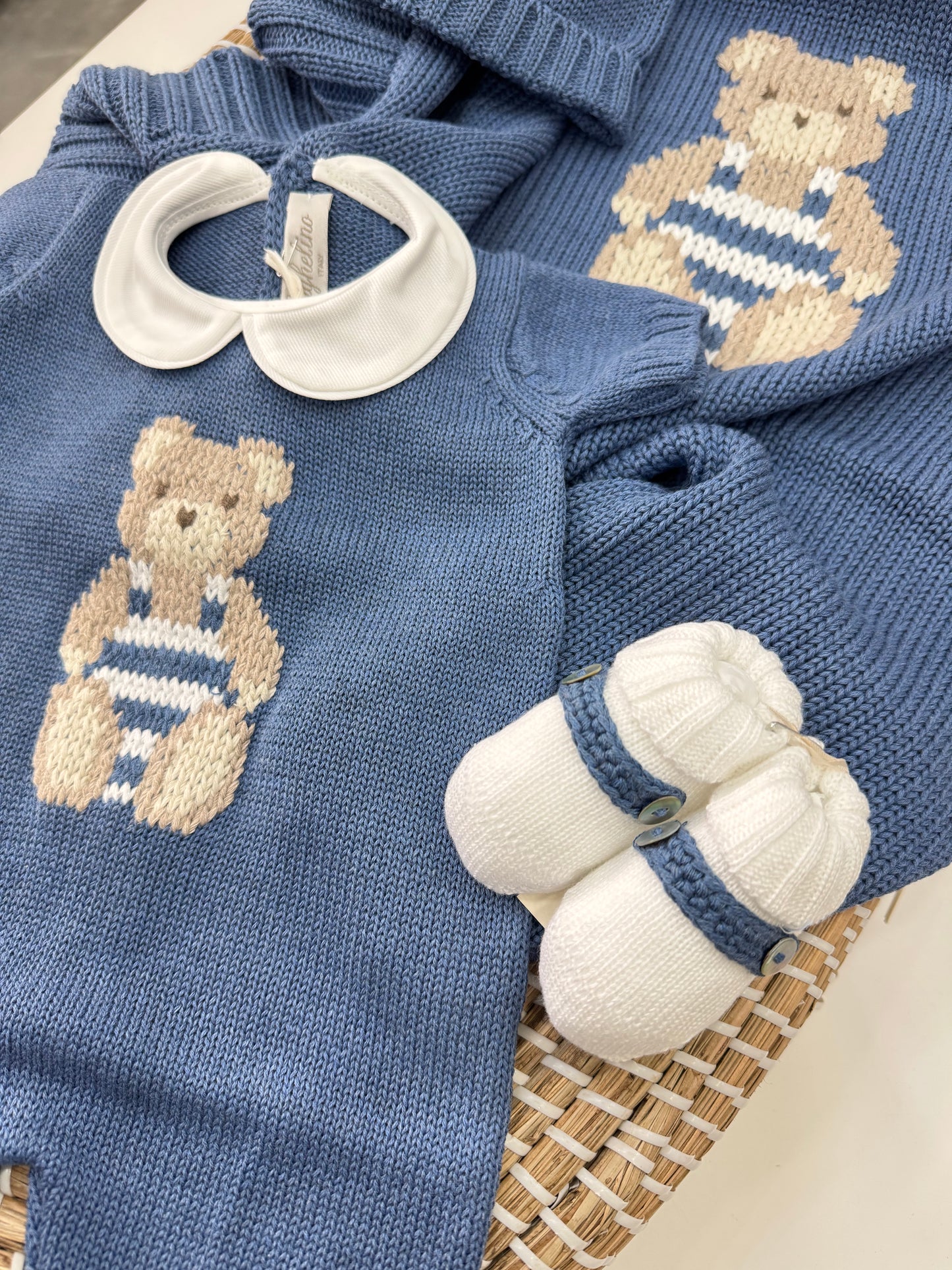 Set nascita Orso Denim