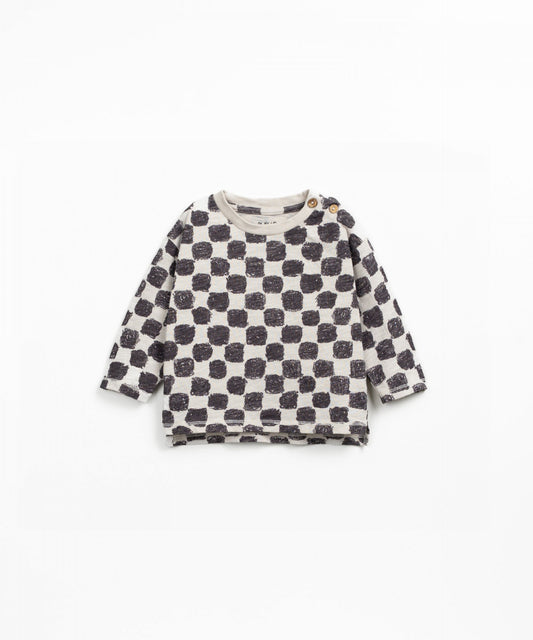 T-shirt a manica lunga scacchi