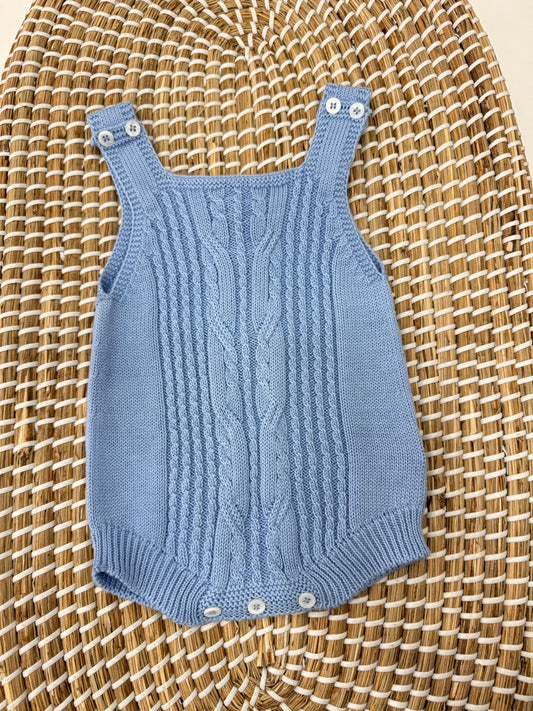 Salopette treccia azzurro