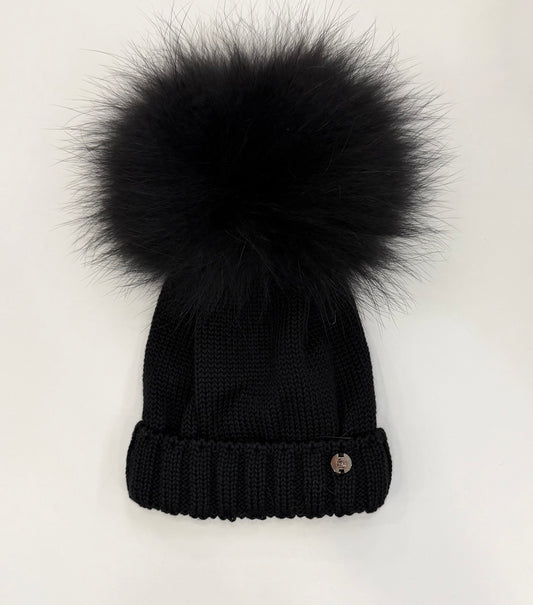 Cappello PonPom nero