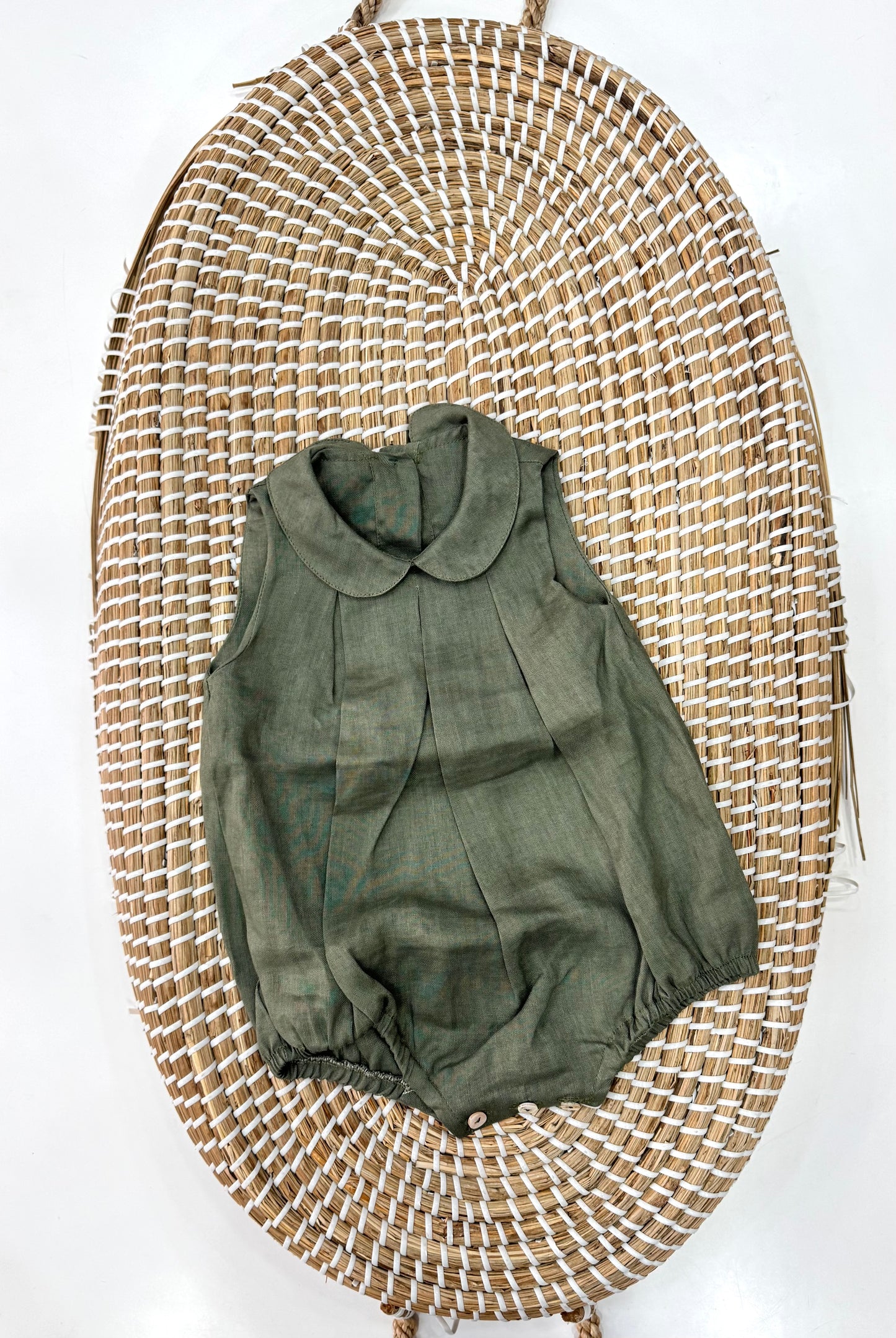 Pagliaccetto lino militare