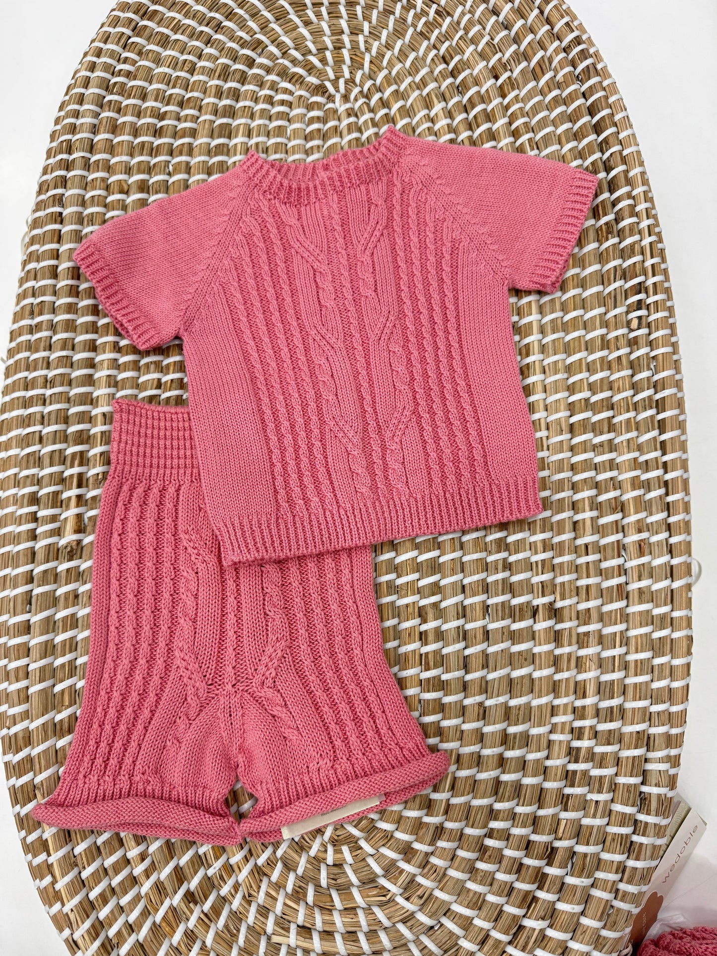 Coordinato due pezzi rosa medio