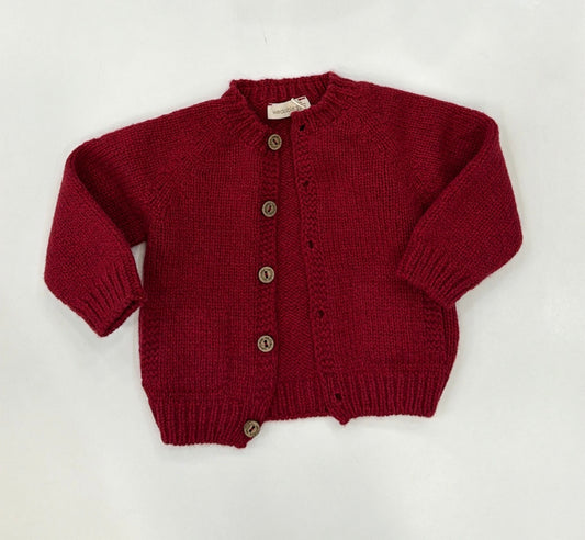 Cardigan wedoble rosso