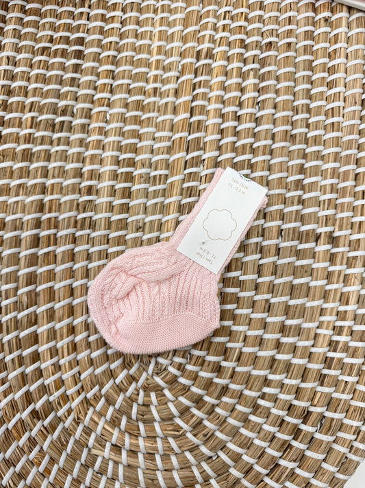 calzini ricamo rosa
