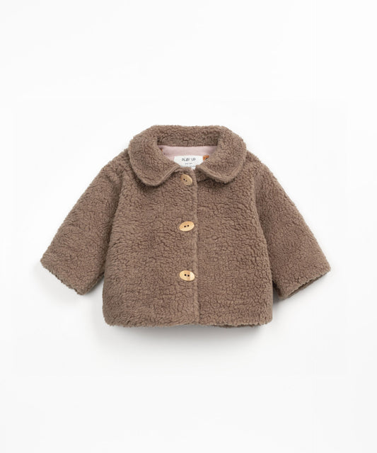 Giubbotto teddy con bottoni