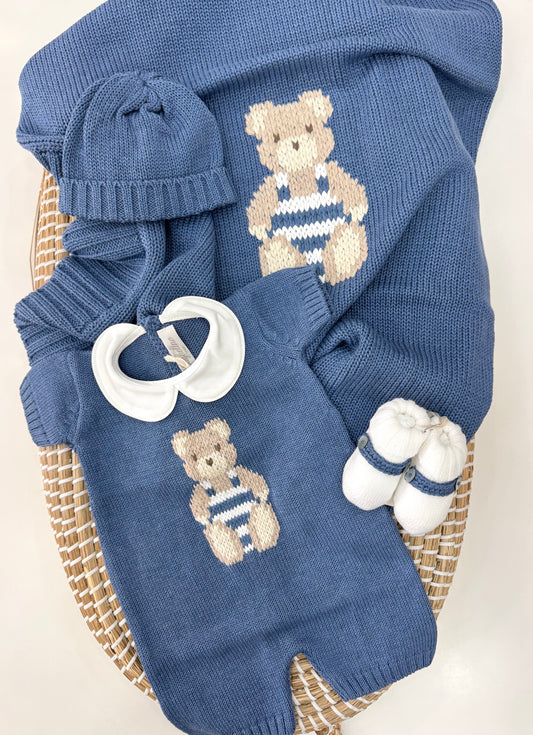 Set nascita Orso Denim