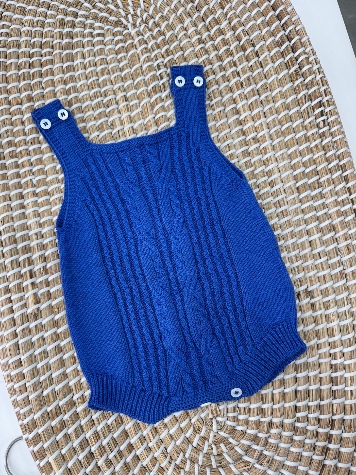 Salopette treccia blu