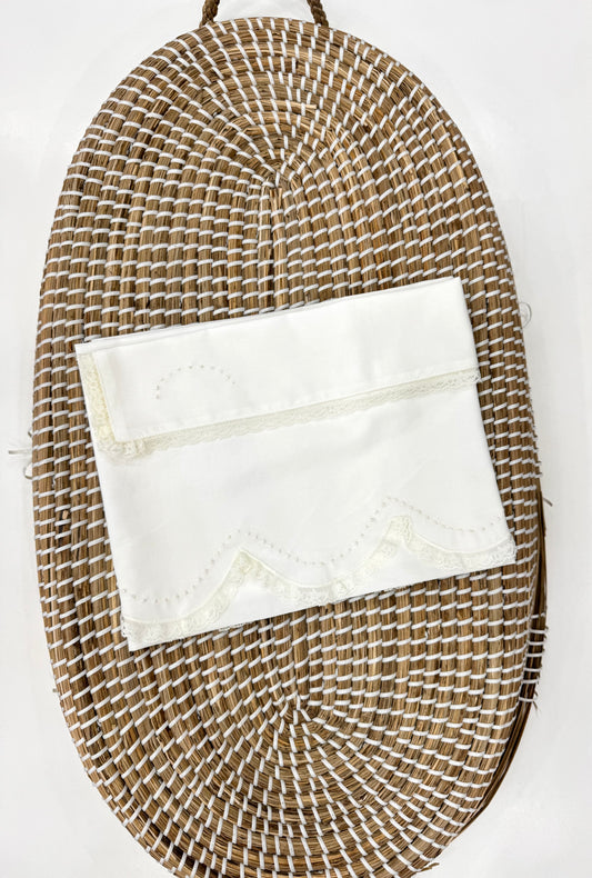 Set lenzuola panna pizzo