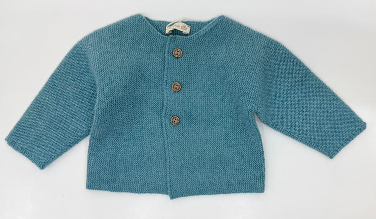 Cardigan wedoble turchese