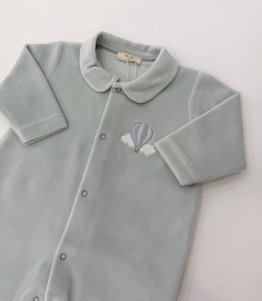 Tutina, ciniglia, mongolfiera verde