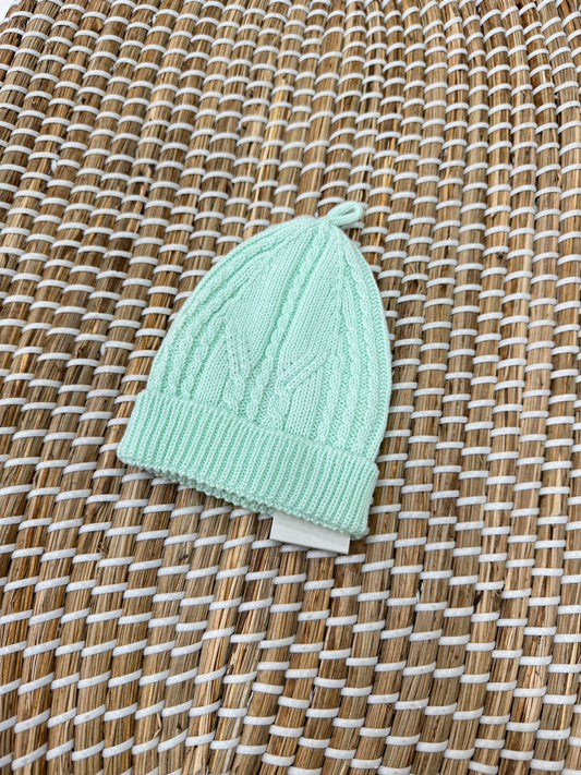 Cappello treccia acquamarina