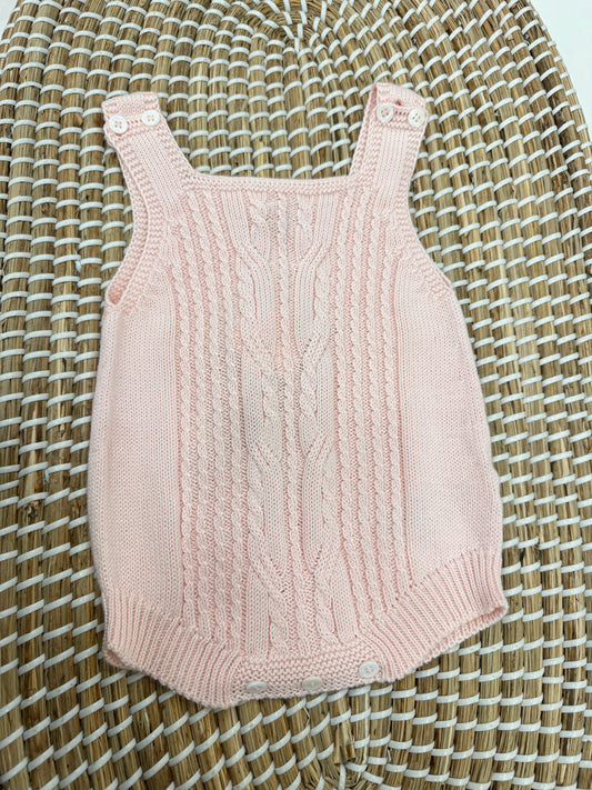 Salopette treccia rosa