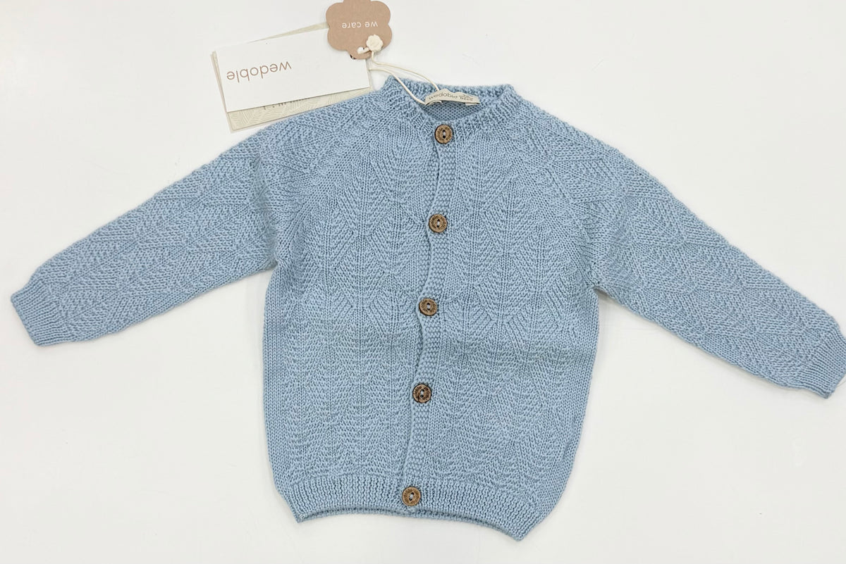 Cardigan wedoble celeste