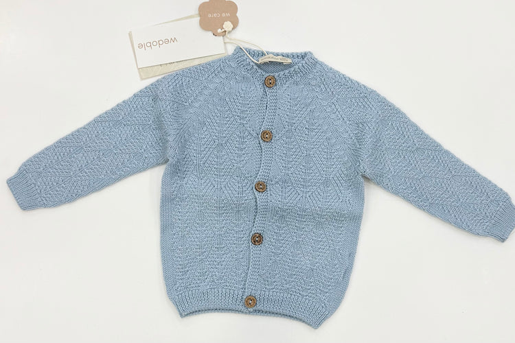 Cardigan wedoble celeste