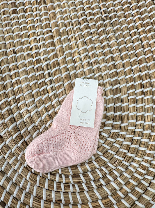 Calzini traforo rosa
