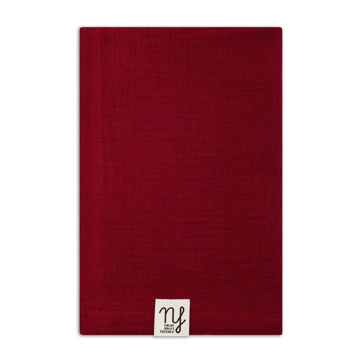 Mussola in cotone bordeaux