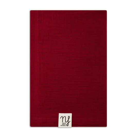 Mussola in cotone bordeaux