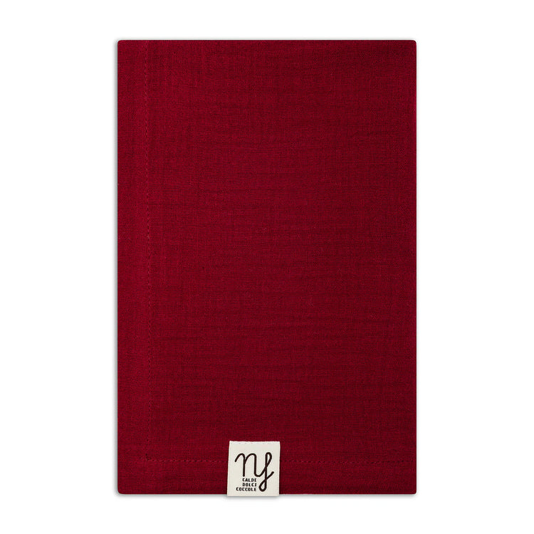 Mussola in cotone bordeaux