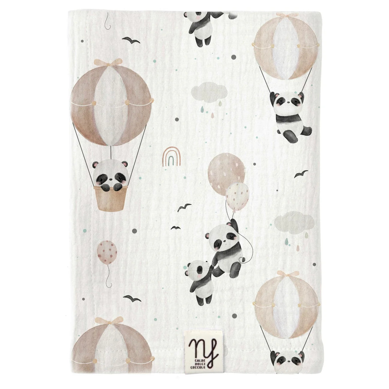Mussola in cotone Panda