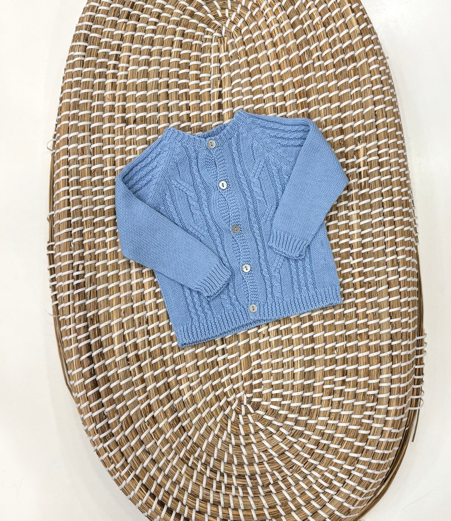 Cardigan Treccia Azzurro